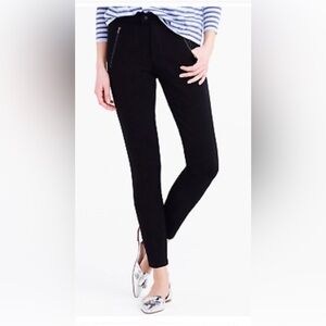 J.Crew Moto Pixie Pant In Stretch Ponte- NWT- Black- Size 8